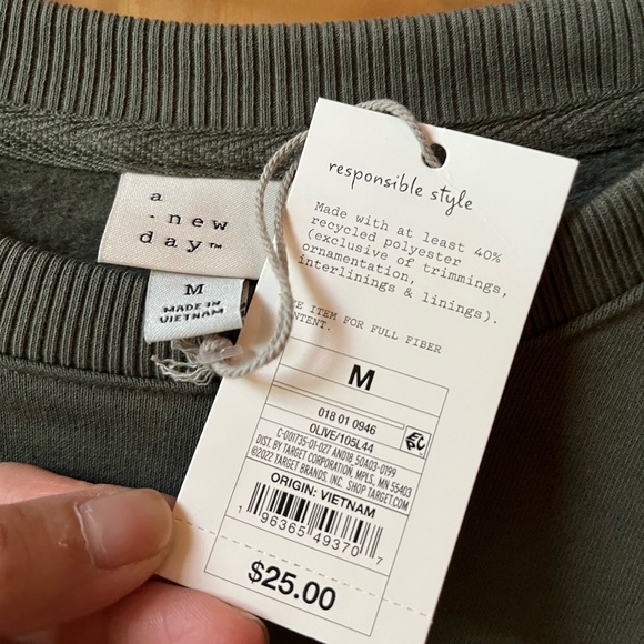 A New Day (Target Brand) Olive sweater - Picture 3 of 3